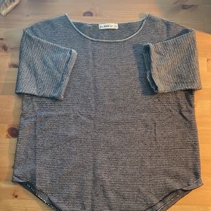 ZARA Short Sleeve Striped Sweater Top 🥀